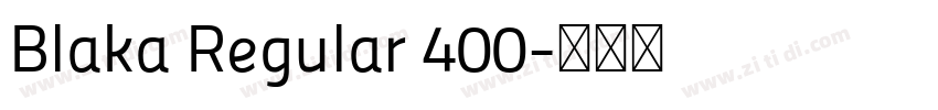 Blaka Regular 400字体转换